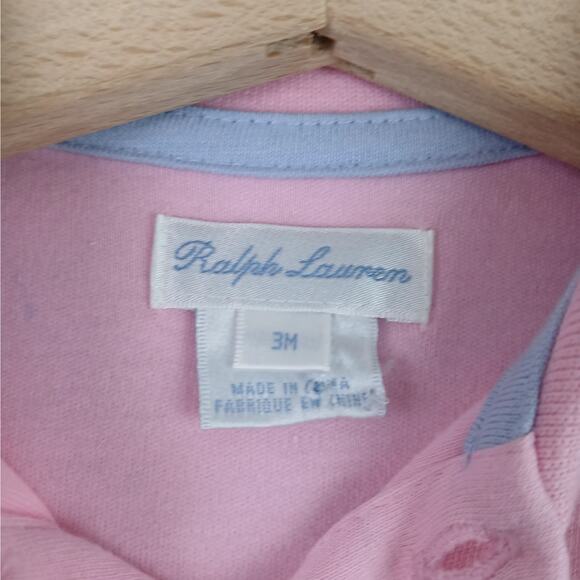 Polo Ralph Lauren SZ 3M Baby Girls Ruffled Trim Cupcake Dress Pink 2 PC NWT - Picture 5 of 6